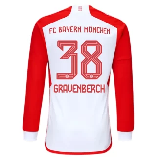 Goedkope-FC-Bayern-Munchen-Gravenberch-38-Lange-Mouw-Thuis-Voetbalshirt-2023-24_1