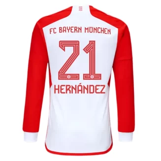 Goedkope-FC-Bayern-Munchen-Hernandez-21-Lange-Mouw-Thuis-Voetbalshirt-2023-24_1