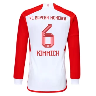 Goedkope-FC-Bayern-Munchen-Joshua-Kimmich-6-Lange-Mouw-Thuis-Voetbalshirt-2023-24_1