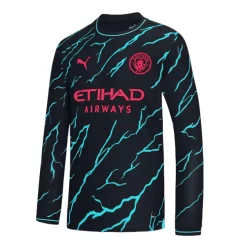 Goedkope-Manchester-City-Akanji-25-Lange-Mouw-Third-Voetbalshirt-2023-24_2