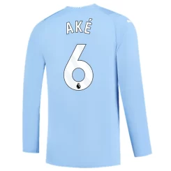 Goedkope-Manchester-City-Ake-6-Lange-Mouw-Thuis-Voetbalshirt-2023-24_1