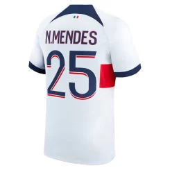 Goedkope-Paris-Saint-Germain-PSG-N.Mendes-25-Uit-Voetbalshirt-2023-24_1