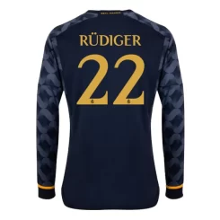 Goedkope-Real-Madrid-Antonio-Rudiger-22-Lange-Mouw-Uit-Voetbalshirt-2023-24_1