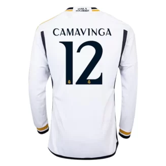 Goedkope-Real-Madrid-Camavinga-12-Lange-Mouw-Thuis-Voetbalshirt-2023-24_1