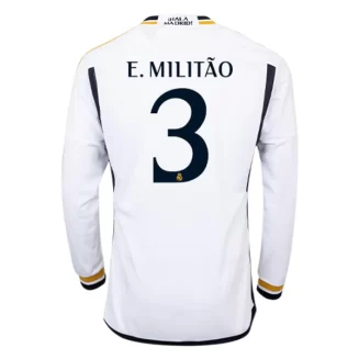 Goedkope-Real-Madrid-E.-Militao-3-Lange-Mouw-Thuis-Voetbalshirt-2023-24_1