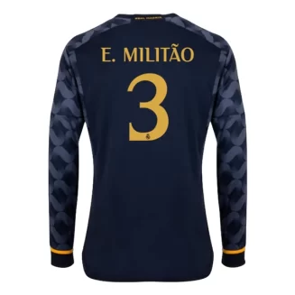 Goedkope-Real-Madrid-E.-Militao-3-Lange-Mouw-Uit-Voetbalshirt-2023-24_1